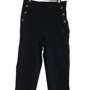 All Worthy capris Size 8T high waist nautical theme wide leg blue gaucho New